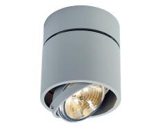 SLV kardamod surface round qRB plafonnier rond simple, max. 75 w gris argenté 117174