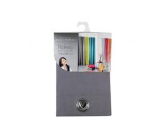 douceur dintÃ©rieur rideau a oeillets 140x260 cm coton popsys anthracite