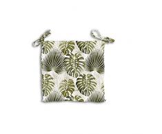 Soleil docre Nouméa Dessus de Chaise, Coton, Gris, 40 x 40 x 5 cm