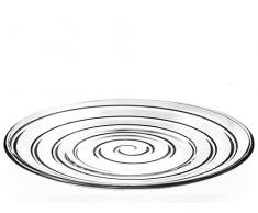 RCR 260422 DO Lot de 4 assiettes plates, verre, transparent, 26 cm