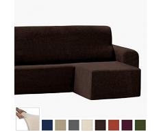 Eiffel Textile Le Havre Chaise Longue â Housse canapé Bras Court Droite 240 x 195 x 2 cm Marron