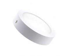 MAXILAMP Max180766 Plafonnier LED Rond Tª Couleur Sélectionnable 18W Dimmable Verre, Transparent