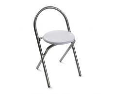 Versa Tabouret Pliable pour Salle de Bain Blanc Décoration et Meubles de Maison Unisexe (Multicolore) Taille Unique