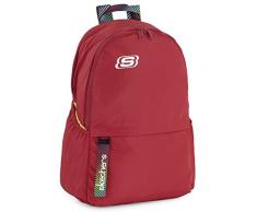 SKECHERS S894 Sac à dos de type décontracté unisexe pour adulte avec poche intérieure, iPad, tablette, pour usage quotidien, pratique et polyvalent Taille unique Rouge cerise