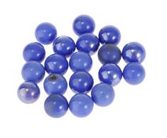 B Blesiya 20pcs Bille de Verre Perle Rond Jouet Enfant Vase Aquarium Décoration - Bleu