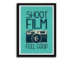 K.Olin Tribu - Affiche SHOOT FILM by VICTORSBEARD, Papier, Blanc, 30 x 40 x 0.1 cm SHOOT FILM3