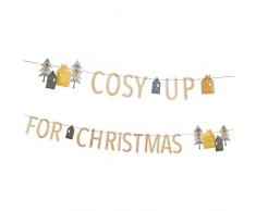 Talking Tables COSYGARLAND Nordic Noël Cosy Up for Christmas Guirlande 3M Papier Carton, Multicolore, 3 x 0,02 x 21 cm