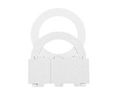 MarpaJansen 548.740-02 Lot de 5 rondelles en carton ondulÃ© pour lanternes Blanc Ã 22 cm Profondeur 10 cm Ã 16 cm