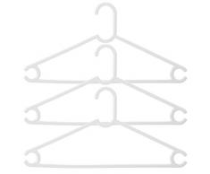 H & L Russel Tube en Plastique cintres, Blanc, 41Â cm, Lot de 3