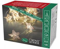 Konstsmide 3170-603 Guirlande Lumineuse Décorative à LED, Métal/,, 1.2 W, Blanc