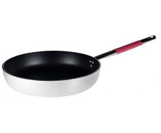 Pentole Agnelli Ligne Cookware System PoÃªle Ã©vasÃ©e Haute avec Manche Cool Radiant, Rouge 20Â cm Argent/Rouge