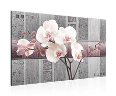 Tableau decoration murale Fleurs dorchidÃ©e - XXL Impression sur Toile Salon Appartment 1 Parties - prÃªt Ã accrocher - 204614c