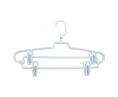 MSV 269 Cintre avec Pinces 41 cm, Plastique, Blanche, 41x20x8 cm