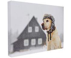 Le Stupell Home Decor Collection Nordic Vibes Chien Golden Retriever XXL tendue Art Mural, 30Â x 1,5Â x 40, fabriquÃ© aux Ãtats-Unis dAmÃ©rique, Toile, Multi, 76.2Â x 3.81Â x 101.6Â cm
