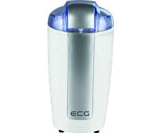 ECG KM 110 Moulin à café électrique en acier inoxydable Blanc/argenté