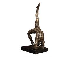 Arte Dal Mondo PA035 Zodiaco Sculpture Moderne en Bronze patinÃ© avec Base en marbre, 55,5x25x20 cm