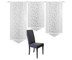 Home Fashion 088626â0101Â 160Â x 57Â cm Panneau Coulissant Jacquard Set, Plastique, Blanc, 160Â x 57Â cm