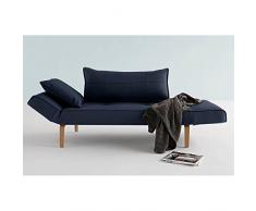 INNOVATION LIVING Canape design ZEAL BOW Nist Blue convertible lit 200*70 cm