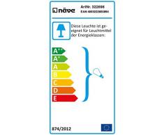 Naeve Leuchten 322698 Lampe de table en verre acrylique et métal Orange 22 x 22 cm