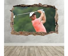 Wall Decor 247 Rory McIlroy Sticker Mural 3D pour Chambre Ã Coucher Motif Golfeur 70 cm x 50 cm
