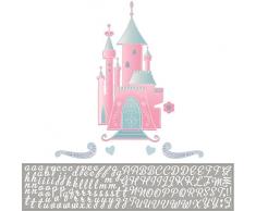 Thedecofactory RMK1785GM Stickers Disney CHÃÃTEAU Princesse Personnalisable GÃANT ROOMMATES REPOSITIONNABLES (102X47CM), Vinyle, Multicolore, 104 x 46 x 0,1 cm