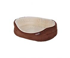 CODICO 6COU279CH_T70 Panier Chien - Design Polaire Coloris, Polyester, Chocolat/Beige, 70 x 53 x 19 cm