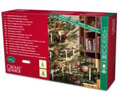 Konstsmide 1169-000 Slim Line Guirlande de Sapin + 10 Grosses Ampoules + Interrupteur + 10 LED Blanc Chaud 4,5 V