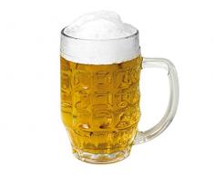 BORMIOLI ROCCO Lot de 6 Verres en Verre à bière Malles avec Manche 0,5 décoration de Table