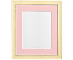 FRAMES BY POST 40 x 50 cm Verre Plastique Porte Photo Nordique pour Photo A3 avec embase Rose, Crème Vieilli