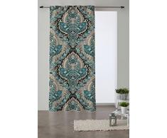Martina Home Bari Rideau avec Oeillets, Tissu, 27Â x 2Â x 40Â cm 27x2x40 cm Turquoise