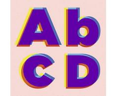 Scenolia Tableau Verre Acrylique ABCD 60 x 60 cm | DÃ©coration Murale Design Fait en France