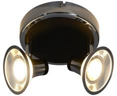 NÃ¤ve Leuchten 1239842Â A + + to a, Spot LED mural/de plafondBlack, 10Â W, chrome, 15Â x 13Â x 15Â cm
