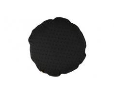 Raine et Humble Cygnet Dentelle Coussin Rond, Coton, Charbon de Bois, 40Â x 40Â x 15Â cm