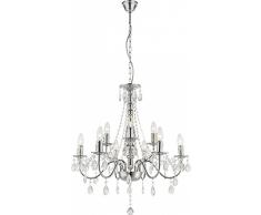 Globo 63129â22,9Â cm WilliamLustre lampe Ã suspension, Chrome/verre, Chrome