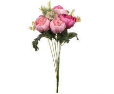 Aufora Fleur Artificielle Soie Rose Taille Unique