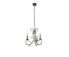 Trio Leuchten Lustre Classy 110500328, Métal, E14, Rouge Vieilli, 47 x 47 x 150 cm