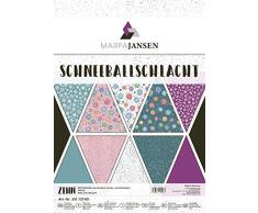 MarpaJansen 331.127-00 Assortiment de feuilles de papier Ã lettre Motif papier mat Format A4 10 feuilles 250 g/mÂ² Motif boule de neige Multicolore Taille unique