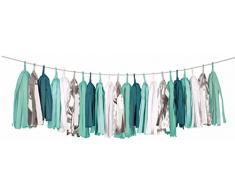 DELIGHT DEPARTMENT DD.37.16.2 Guirlande de Nappe, Papier, Vert, 37 x 21 x 4 cm