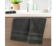 douceur dinterieur Excellence SERVIETTE DE TOILETTE, Anthracite, 50 x 90 CM