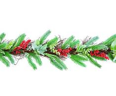 The Tree Company Guirlande avec Baies Bleu/Vert/Rouge 2,7 m