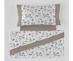ESTELA ES-TelaÂ âÂ Set de draps imprimÃ©es Paola Couleur Gris (3Â piÃ¨ces)Â âÂ Lit de 135/140Â CmÂ âÂ 50% coton/50% PolyesterÂ âÂ 144Â Fils