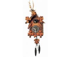 RHYTHM Horloge Ã Coucou en Bois Marron, 24,64Â x 60 x 15Â cm