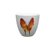 Light-Glow Aquarelle Collection Admiral Bougeoir, Porcelaine, Rouge, 9Â x 8Â x 9Â cm