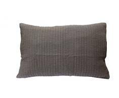 Anna Coussin DÃ©lavÃ© SurpiqÃ»res Motif Rayures Coton Gris 40 x 60