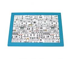 I Style Coastal Maisons Simili Cuir Plateau, Plastique, Multicolore