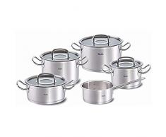 Fissler Original-Profi Collection / Lot de Casseroles En Acier Inoxydable, 5 PiÃ¨ces (3 Casseroles, 1 RÃ´tissoires, 1 Sauteuse), Avec Couvercle En Verre, Tous Types de CuisiniÃ¨res, Induction
