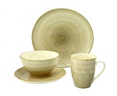 Creatable Geschirrset, Single teilig, 20814, série Brush Nordic, Vaisselle, Set Simple 6 pièces, Bleu