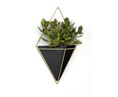 Umbra Trigg Grand Pot de Fleurs Suspendu Large Noir/cuivre