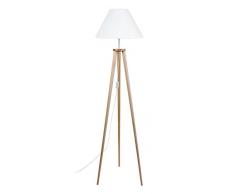 Tosel 51123 Lampadaire 1 LumiÃ¨re Bois, E27, 40 W, Noir, 40 x 155 cm