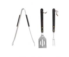 Cuisy KU6205 USTENSILE pour Barbecue X3 Coloris ALEATOIRE, INOX, Noir/Rouge